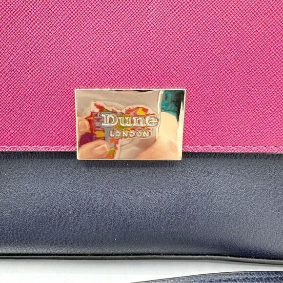 Dune London Pink/Blue Color-block Convertible Structured Satchel/Crossbody Bag - Picture 2 of 11